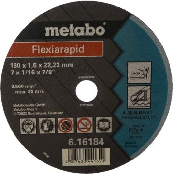 Metabo 616184000 - Disc polizare inox 180x22.2x1.6 mm