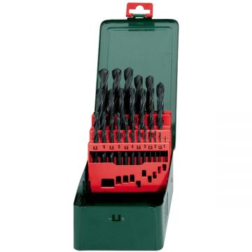 Metabo 627152000 - Set burghie metal HSS-R 1-13 mm tija cilindrica 25 bucati