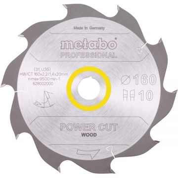 Metabo 628002000 - Panza fierastrau circular lemn 160x20x2.2 mm 10 dinti