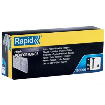 Rapid No. 8 - Set cuie cap inecat - grade 15 mm R453 MS4.1 R64 R83 ALU753/740 ALU853/840 ALU913/953/940 E100 E-tac ESN530/114 BTX530 R553 R606 EN330 PBS121 PB131 PBS151 M40 Hobby Tacker Dual Multitacker Hobby Electric 5000 bucati