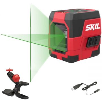 Skil 1912 AA - Nivela laser cu linii 20 m +/- 0.5 mm/m 2 linii laser fascicul verde