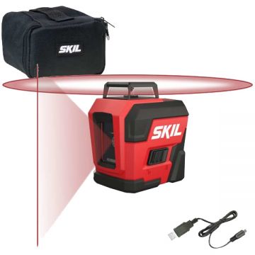 Skil 1960 DA - Nivela laser cu linii 20 m +/- 0.5 mm/m 2 linii laser fascicul rosu proiectie 360 grade geanta textila