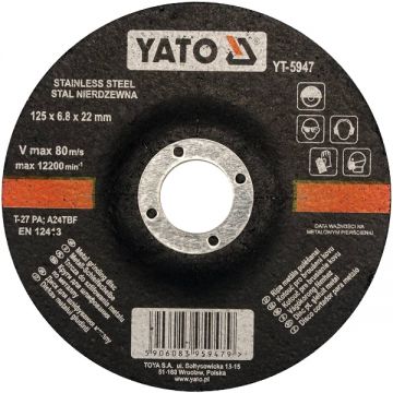 Yato YT-5947 - Disc taiere inox si metal 125x22x6.8 mm 1 buc