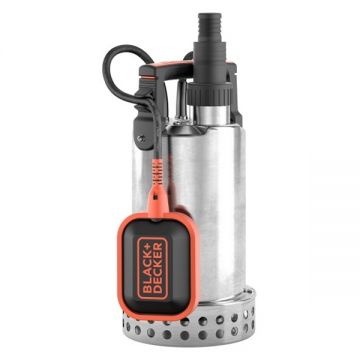 Black Decker BXUP750XCE - Pompa submersibila de drenaj apa curata 750 W 7 m 183 l/min carcasa inox flotor monofazata