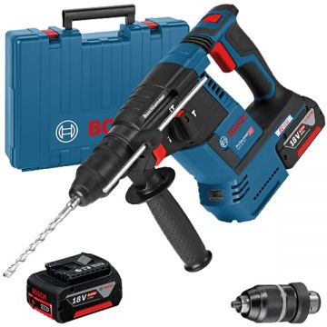 Bosch GBH 18V-26 F - Rotopercutor SDS-Plus cu 2 acumulatori Li-Ion 18 V 6 Ah 2.6 J mandrina interschimbabila valiza plastic