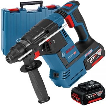 Bosch GBH 18V-26 - Rotopercutor SDS-Plus cu 2 acumulatori Li-Ion 18 V 6 Ah 2.6 J valiza plastic