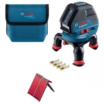 Bosch GLL 3-50 - Nivela laser cu linii si puncte 3 linii laser 10 m 1 punct laser 5 m +/-0.3 mm/m geanta textila