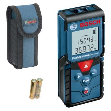 Bosch GLM 40 - Telemetru laser 40 m +/-1.5 mm/m 10 valori memorate