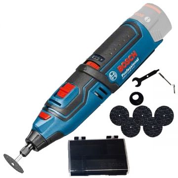 Bosch GRO 12V-35 - Polizor drept fara acumulatori si incarcator Li-Ion 12 V - Ah 3.2 mm accesorii