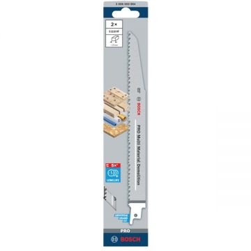 Bosch S 1110 VF - Set panze fierastrau sabie bimetal 225 mm 5-8 dinti/inch dantura mixta 2 bucati