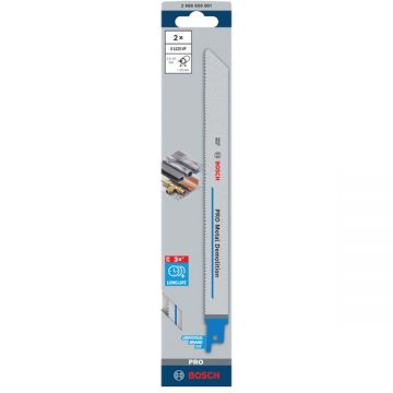 Bosch S 1125 VF - Set panze fierastrau sabie bimetal 225 mm 10-14 dinti/inch dantura mixta 2 bucati