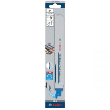 Bosch  S 1137 BEF - Set panze fierastrau sabie bimetal 225 mm 14+16+18 dinti/inch dantura 3x3 Tooth Geometry Micro Edge 2 bucati