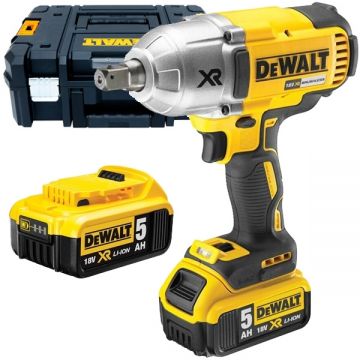 DeWalt DCF899P2 - Masina de insurubat cu impact cu 2 acumulatori Li-Ion 18 V 5 Ah patrat 1/2 inch 950 Nm M20 valiza speciala