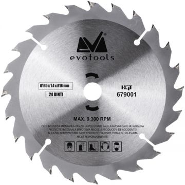 Evotools  ONE EPTO - Panza fierastrau circular lemn 165x16x- mm 24 dinti