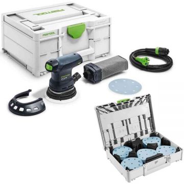 Festool ETS 125 REQ GR-SYS P - Slefuitor cu excentric 250 W 125 mm valiza plastic accesorii