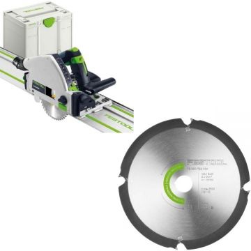 Festool TS 55 FEBQ-Plus-FS - Fierastrau circular 1200 W 160x20 mm valiza speciala + Festool - DIA 160x18x20 F4 - Panza fierastrau circular fibrociment 160x20x1.8 mm 4 dinti