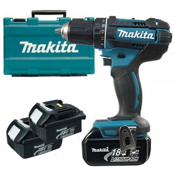 Makita DDF482RFE3 - Masina de gaurit si insurubat cu 3 acumulatori Li-Ion 18 V 3 Ah 62 Nm valiza plastic