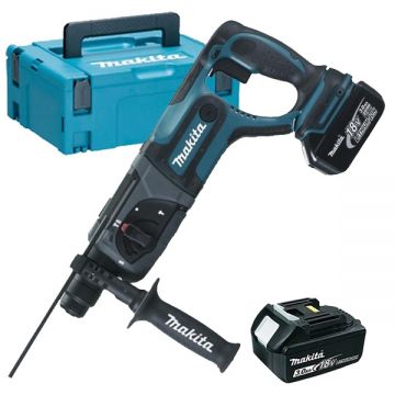 Makita DHR241RFJ - Rotopercutor SDS-Plus cu 2 acumulatori Li-Ion 18 V 3 Ah 2 J valiza speciala