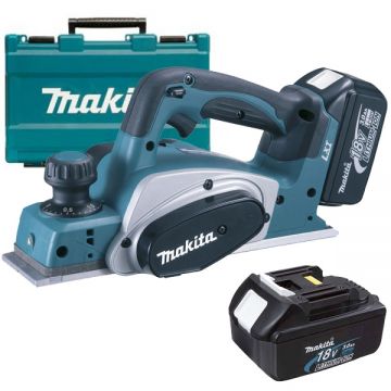 Makita DKP180RFE - Rindea cu 2 acumulatori Li-Ion 18 V 3 Ah 82 mm valiza plastic