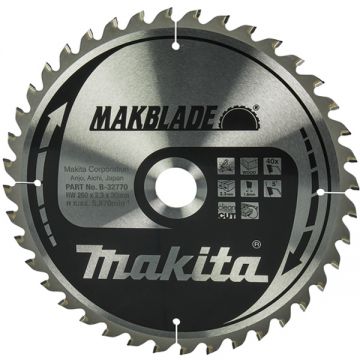 Makita MAKBLADE - Panza fierastrau circular lemn 260x30x2.3 mm 40 dinti