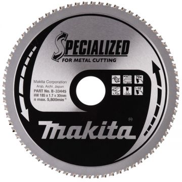 Makita  SPECIALIZED - Panza fierastrau circular otel 185x30x1.7 mm 70 dinti