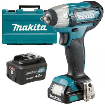 Makita TW140DSME - Masina de insurubat cu impact cu 2 acumulatori Li-Ion 10.8 V 4 Ah patrat 3/8 inch 140 Nm M8-M16 valiza plastic