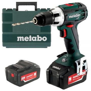 Metabo BS18LT - Masina de gaurit si insurubat cu 2 acumulatori Li-Ion 18 V 4 Ah 60 Nm valiza plastic