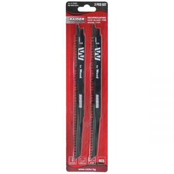 Raider RD-WS1531L - Set panze fierastrau sabie HCS 240 mm 10 dinti/inch dantura standard 2 bucati