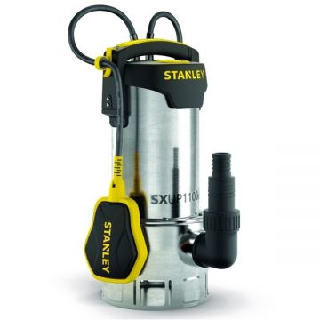 Stanley  SXUP1100XDE - Pompa submersibila de drenaj apa murdara 1100 W 7 m 275 l/min carcasa inox flotor monofazata