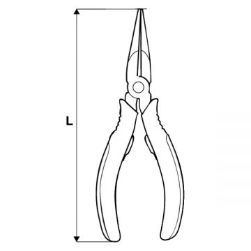 Topmaster 211013 - Cleste cu varf cu semirotund 150 mm