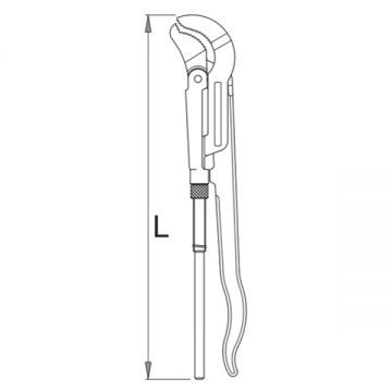 Unior 482/6 - Cleste pentru tevi cu falci tip S 270 mm 45 grade