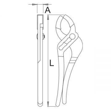 Unior 487/2P - Cleste reglabil cu articulatie suprapusa 235 mm