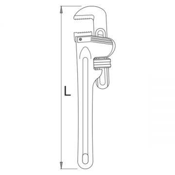 Unior 492/6 - Cleste pentru tevi cu falci drepte 1200 mm 90 grade