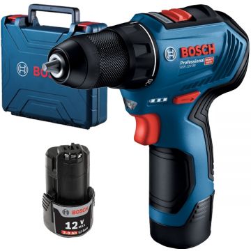 Bosch GSR 12V-30 - Masina de gaurit si insurubat cu 2 acumulatori Li-Ion 12 V 2 Ah 30 Nm valiza plastic