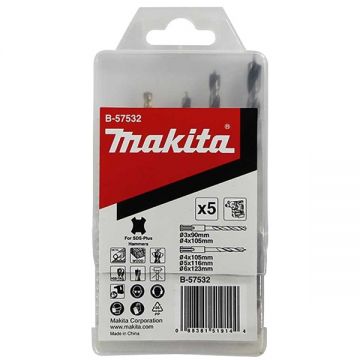 Makita B-57532 - Set burghie mixte 3-6 mm tija SDS-Plus 5 bucati