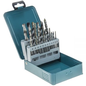 Makita D-46202 - Set burghie mixte 3-10 mm tija cilindrica 18 bucati