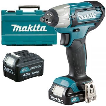 Makita TW141DSME - Masina de insurubat cu impact cu 2 acumulatori Li-Ion 12 V 4 Ah patrat 1/2 inch 145 Nm M8-M16 valiza plastic