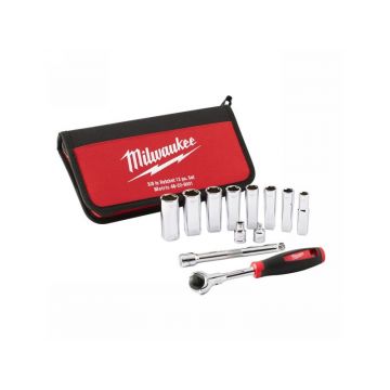 MILWAUKEE Set 12 piese 3/8" 10-19 mm