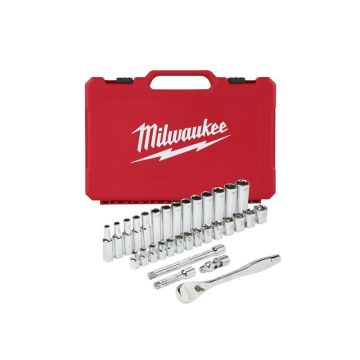 MILWAUKEE Set cheie 32 piese 3/8" 6-19 mm