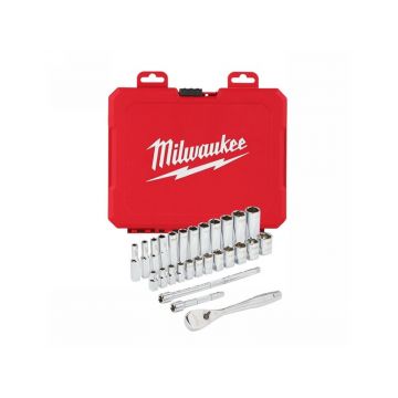 MILWAUKEE Set de chei 28 piese 1/4" 5-15 mm