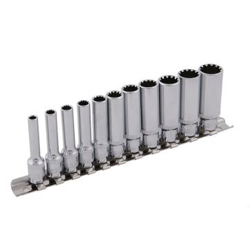 Set de 12 chei tubulare 12 piese 1/4" 4-13 mm CrV