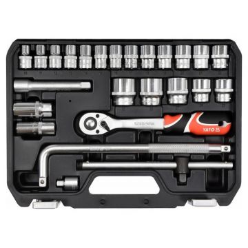 Set de prize YATO 25 piese 1/2" 10-32 mm CrV