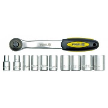 VOREL Set mufe 11 piese 1/4" 5-14 mm CrV