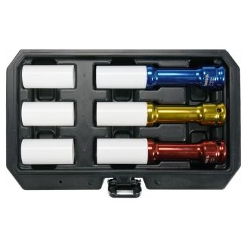 YATO Set 6 piese pentru jante din aluminiu 1/2" 17/19/21 mm CrMo