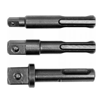 YATO set adaptor mufă 3 piese SDS-Plus -> 1/4", 3/8", 1/2" pătrat