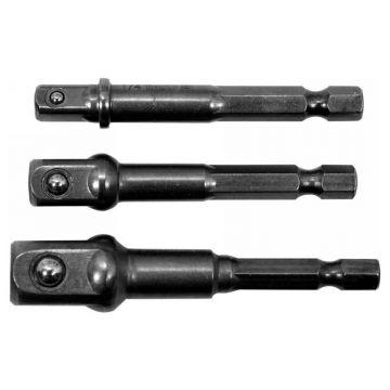 YATO set adaptor soclu 3 piese 1/4" Hex -> 1/4", 3/8", 1/2" pătrat