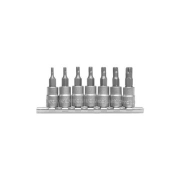 YATO Set de chei tubulare 7 piese cu 5 găuri Torx 1/4" T10-T40 CrV