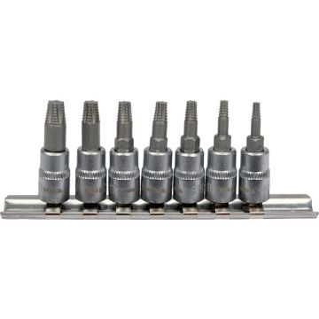 YATO Wrecking Torx șurub extractor soclu set 7 piese 1/4"