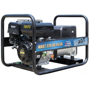 AGT WAGT 220DC RaSB - Generator sudura 6.5 kVA 220 A Rato R420 15 CP benzina fara plumb pornire mecanica trifazat