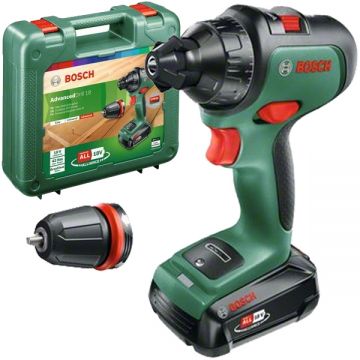 Bosch AdvancedDrill 18 - Masina de gaurit si insurubat cu 1 acumulator Li-Ion 18 V 2.5 Ah 36 Nm valiza plastic